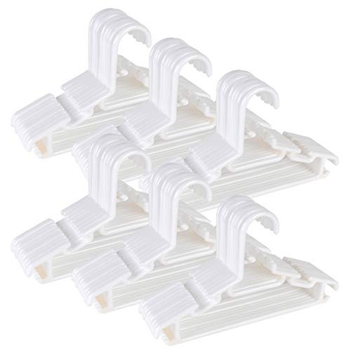 Tosnail 60 Pack White Plastic Children's Hangers - Value Pack for Laundry and Closet | Amazon (US)