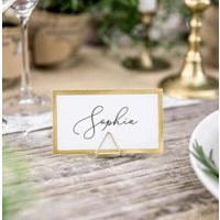 Gold Triangle Place Card Holders - 10 Pack Wedding Holder Theme Dinner Party Decorations Table | Etsy (US)