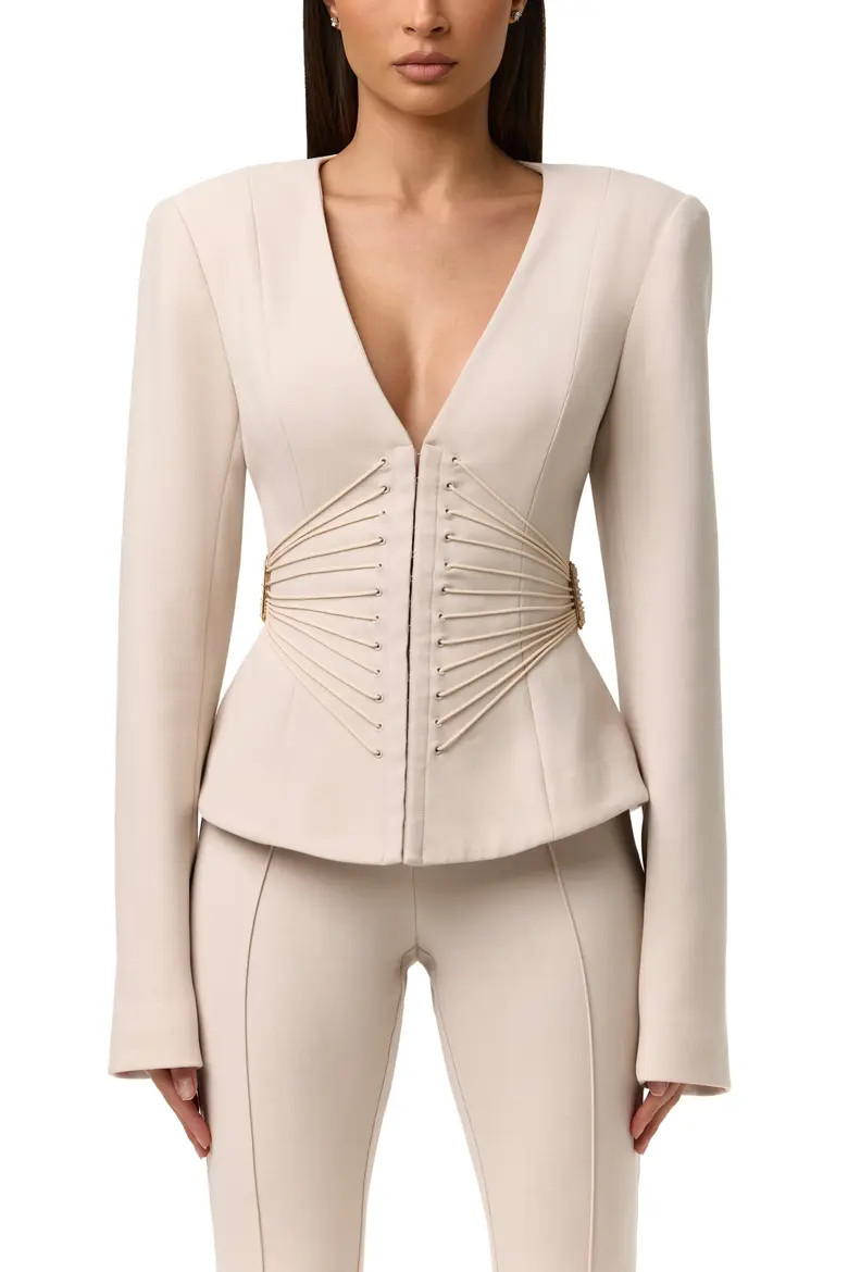 Naked Wardrobe Suiting Corset Blazer (Women) | Nordstrom | Nordstrom