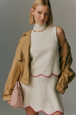 Maeve Scalloped Turtleneck Sweater Tank Top | Anthropologie (US)