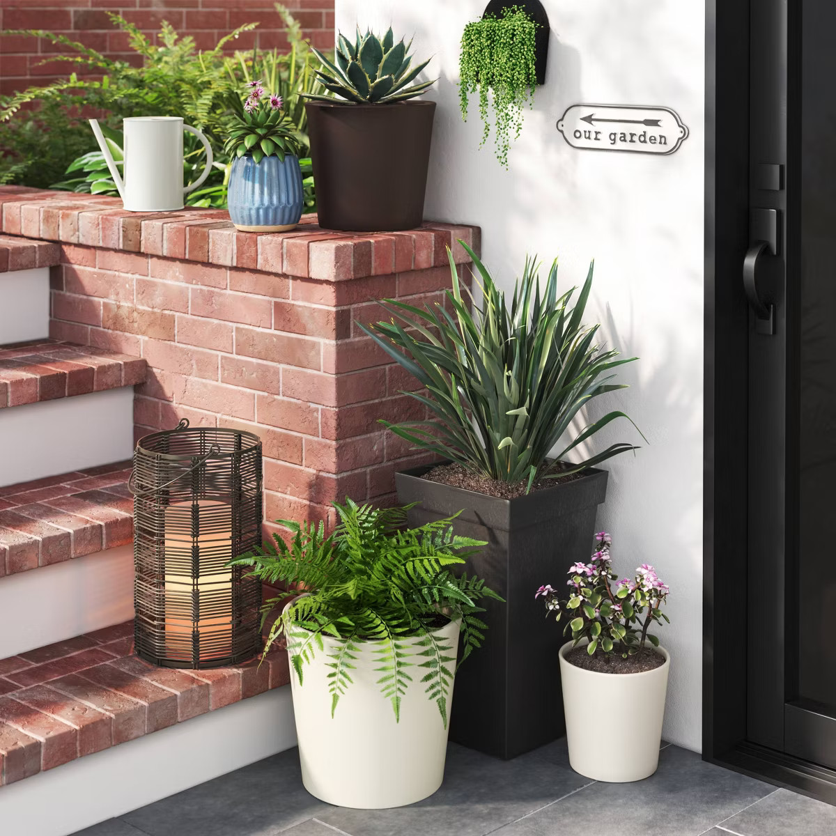 Aesthetic Plastic Indoor Outdoor Planter Pot Foraging Brown 10.6"x10.6" - Threshold™ | Target