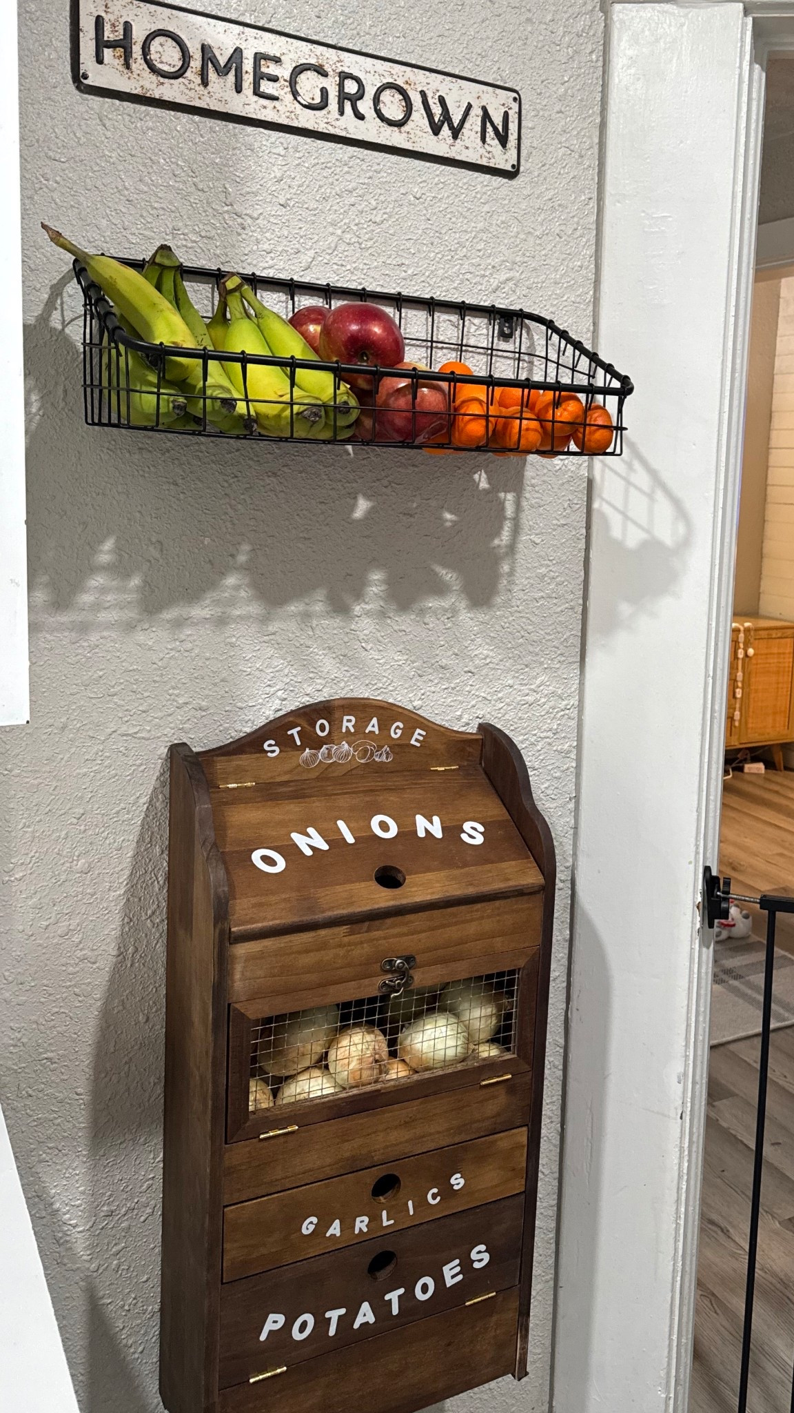 Produce Storage!🍅🥒 The wire basket shelf is from hobby lobby  

#LTKHome #LTKfoodie #LTKmomlife