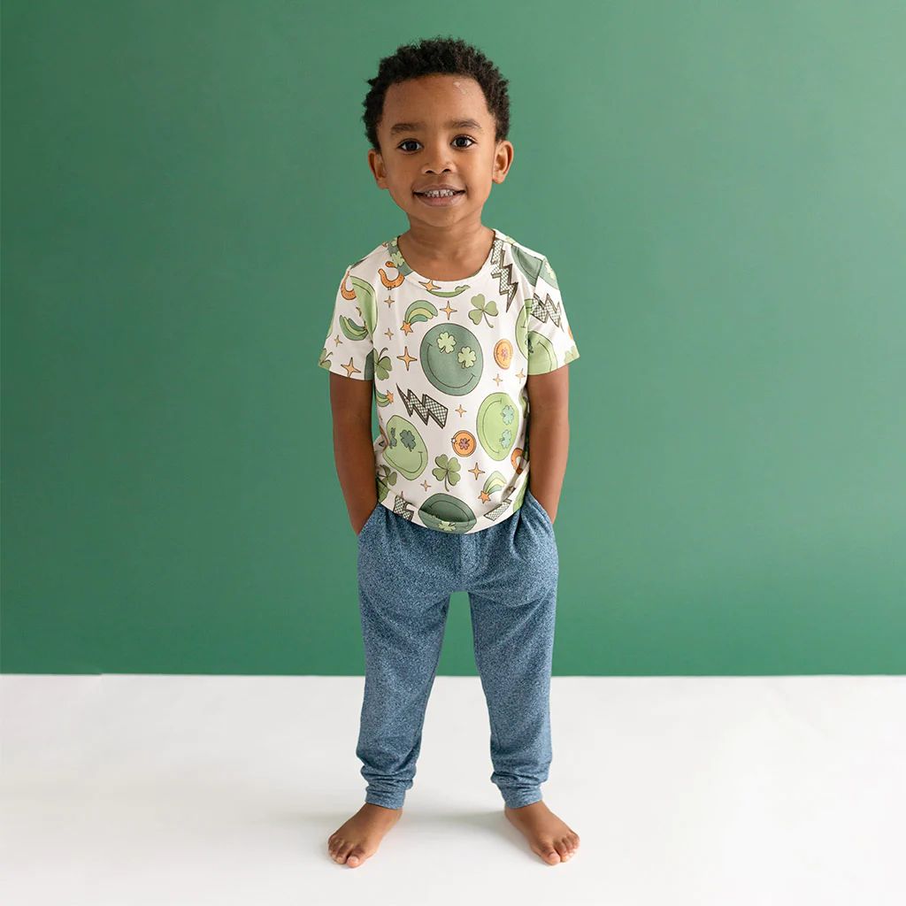 St. Patrick's Day Green Short Sleeve Toddler Shirt | Ronan | Posh Peanut