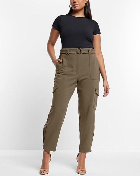 Super High Waisted Belted Cargo Pant | Express