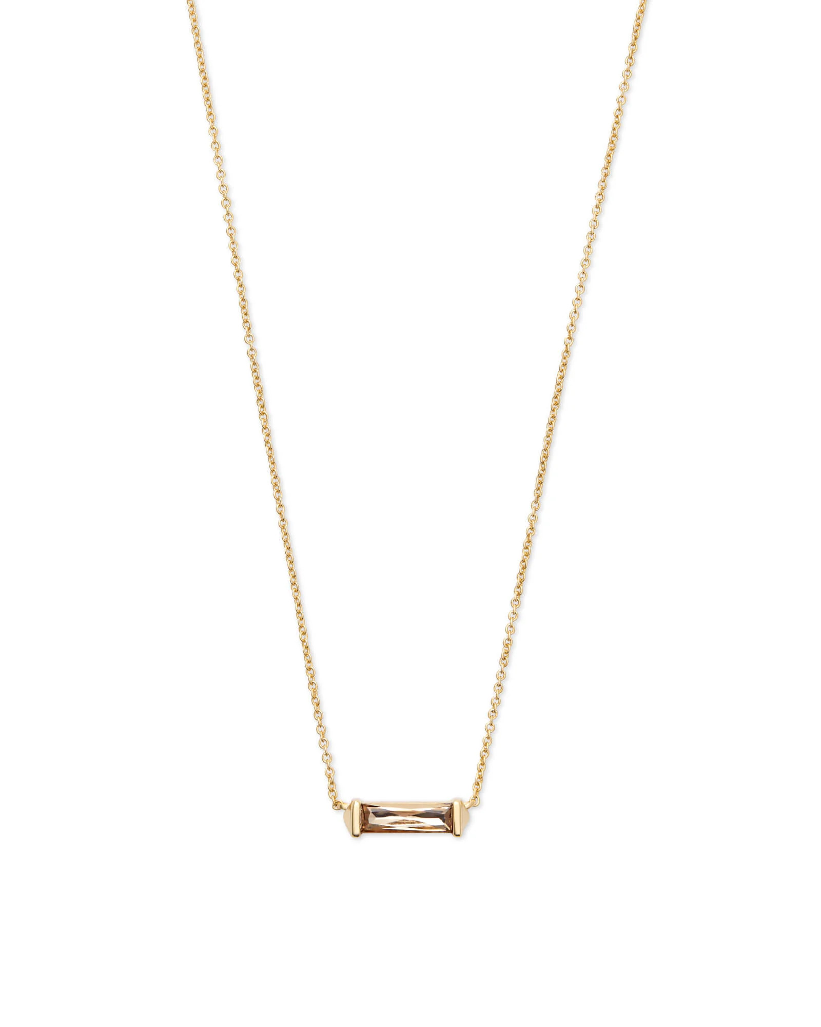 Rufus Gold Pendant Necklace in Smoky Crystal | Kendra Scott