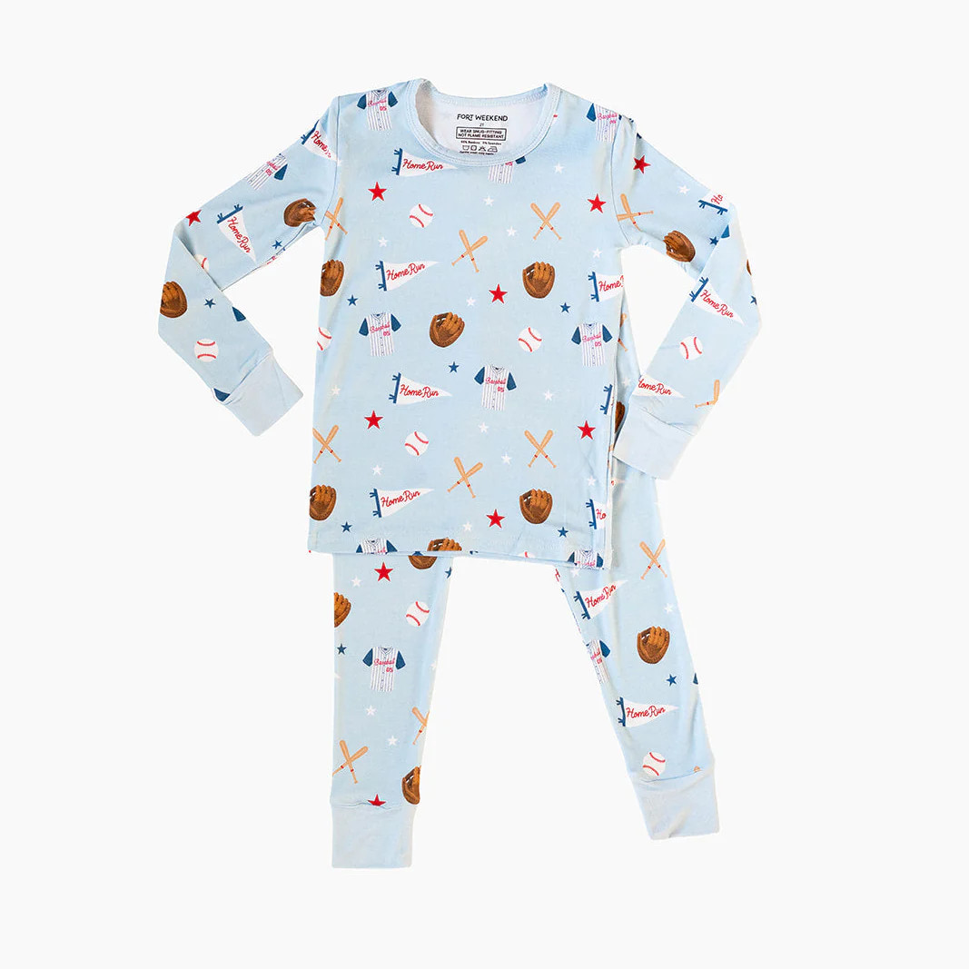 The Home Run Bamboo Two-Piece Pajama Set | Fort Weekend