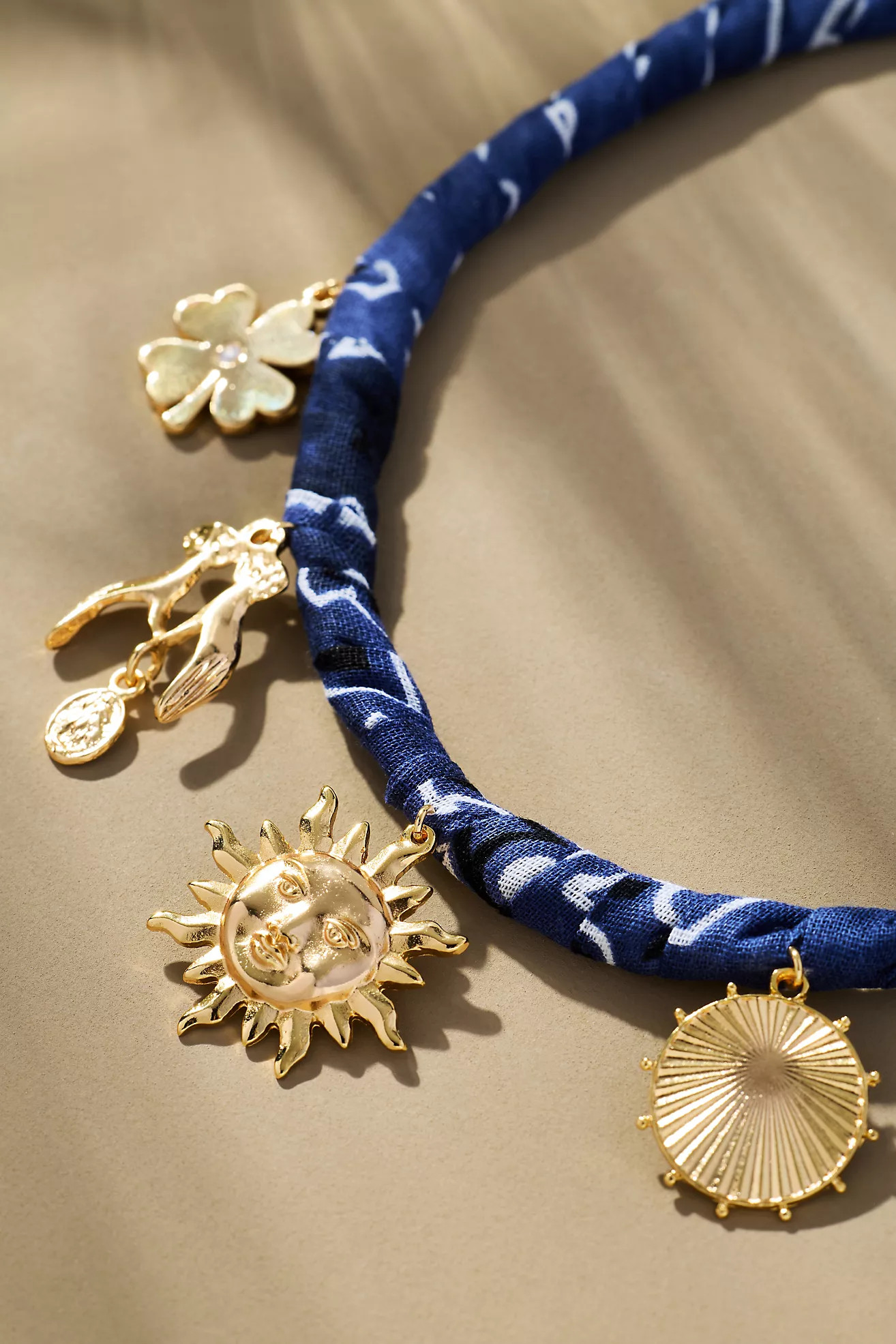 Fabric Multi Charm Necklace | Anthropologie (US)