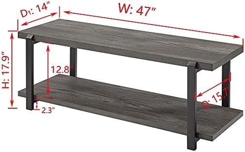 EXCEFUR Shoe Bench, Industrial Entryway Bench with Storage, Rustic Wood and Metal Shoe Rack Bench... | Amazon (US)