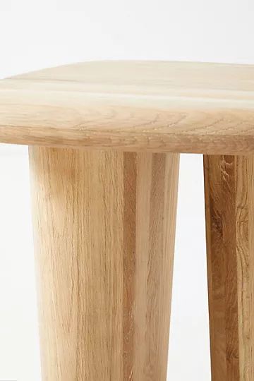 Kalle Sculptural Oak Side Table | Anthropologie (US)