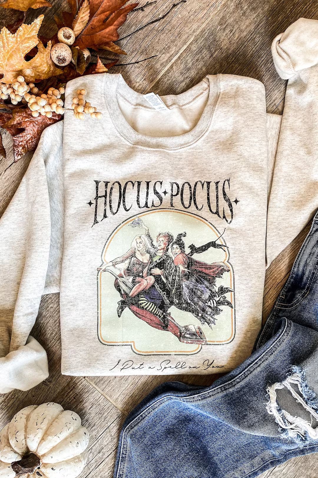 Retro Hocus Pocus Sweatshirt, Sanderson Pullover Sweatshirt, Halloween Sweatshirt | Etsy (US)