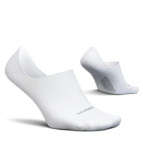 Feetures Elite Ultra Light Invisible Socks - Anti-Slip Sport Sock Liner with Targeted Compression - White, M (1 Pair) | Amazon (US)