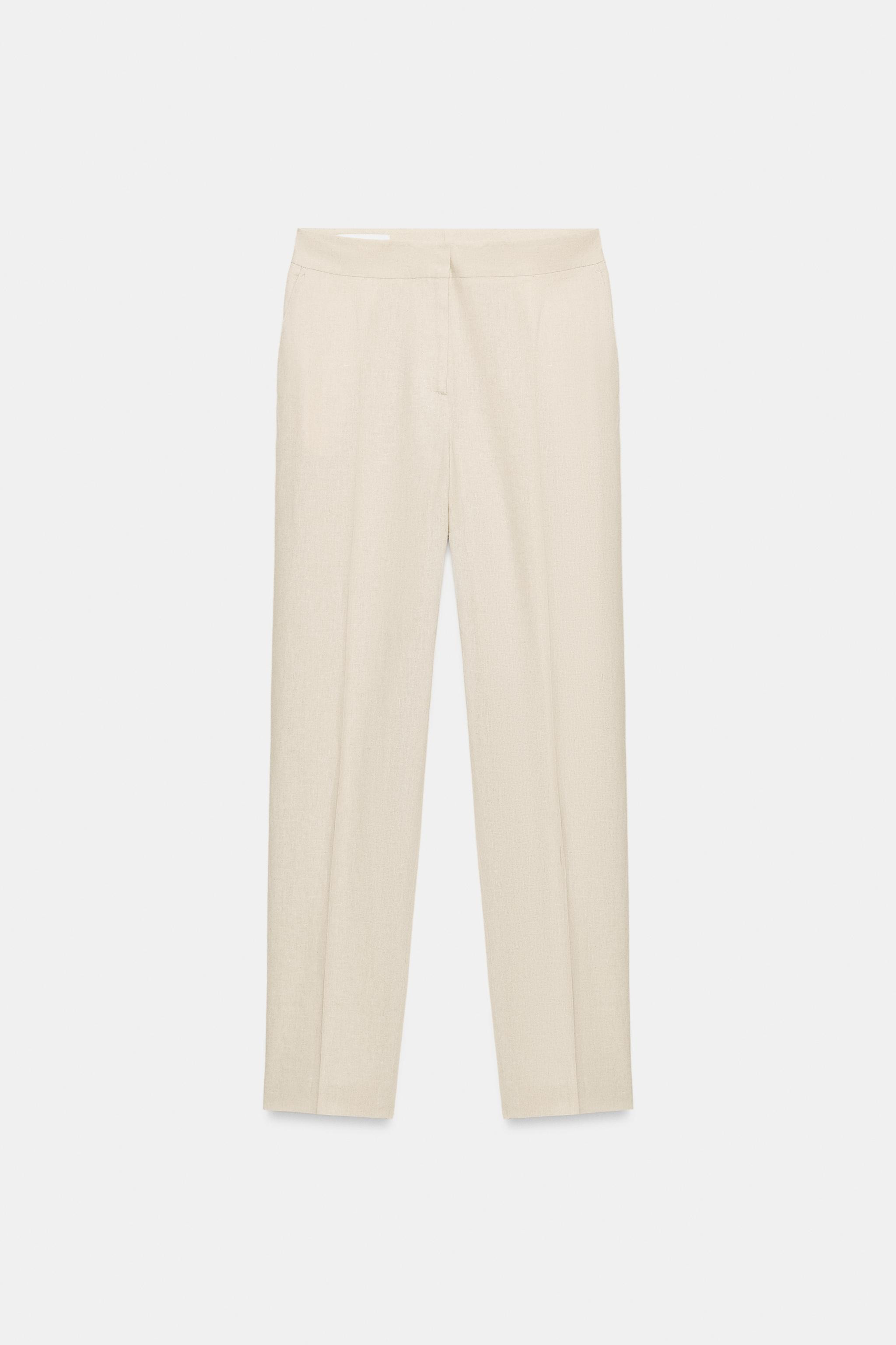 FITTED JACKET WITH LINEN AND SHOULDER PADS | Zara UK