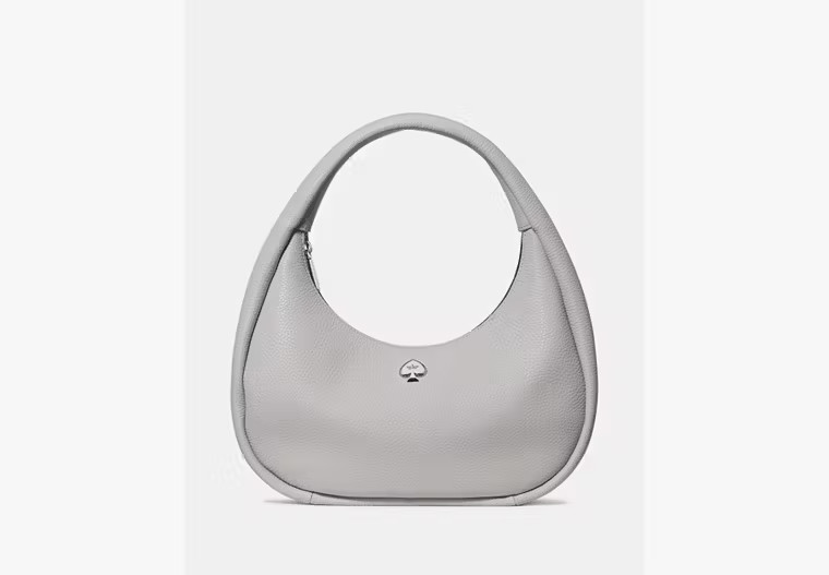Kate Spade Kayla Crescent Shoulder Bag, Platinum Grey | Kate Spade Outlet