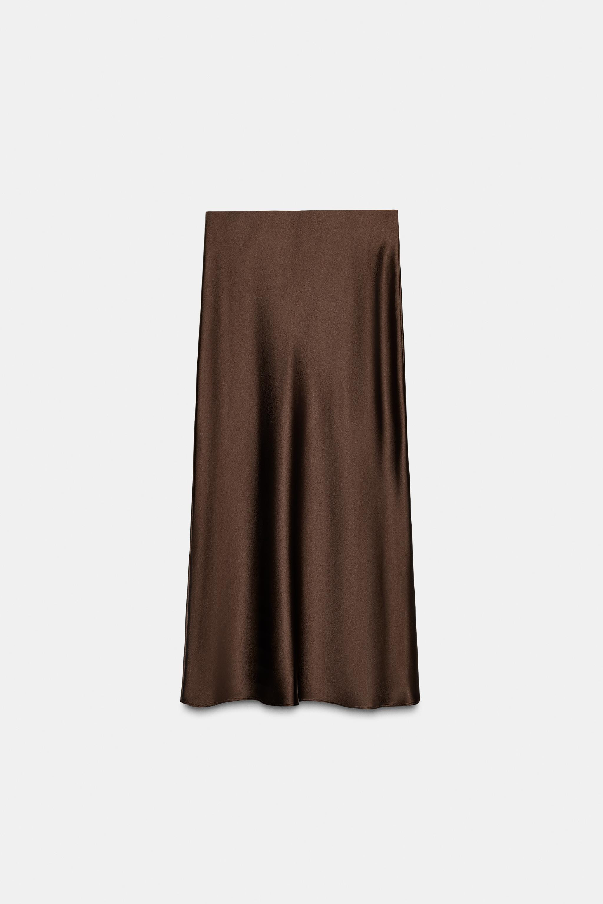SATIN MIDI SKIRT | Zara US