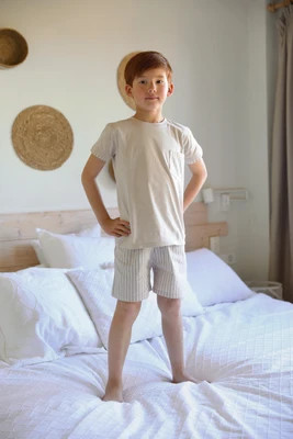 T-Shirt Set 'Rayas Camel' | El Rincon De Maria