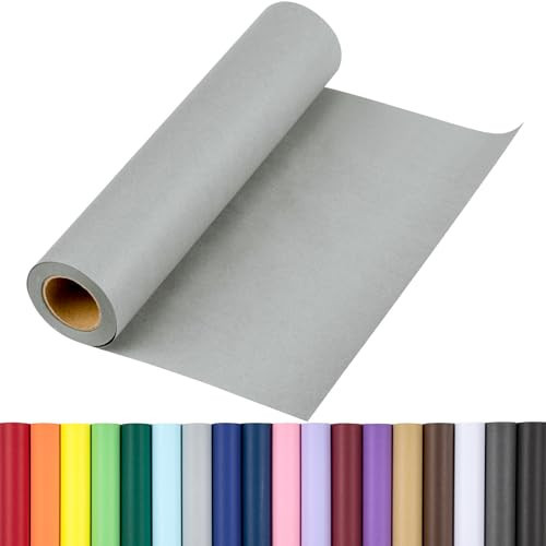 RUSPEPA Light Gray Kraft Wrapping Paper Roll, 17.5"x 393"(32.8'), Recyclable Gray Gift Wrap Paper for Birthday Gift Wrapping, Table Covering, Art & Craft Supplies, Bouquet Flower, 80GSM | Amazon (US)