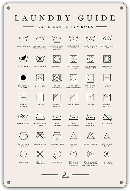 QIONGQI Funny Laundry Guid Metal Tin Sign Wall Decor Retro Laundry Sign for Home Laundry Room Dec... | Amazon (US)