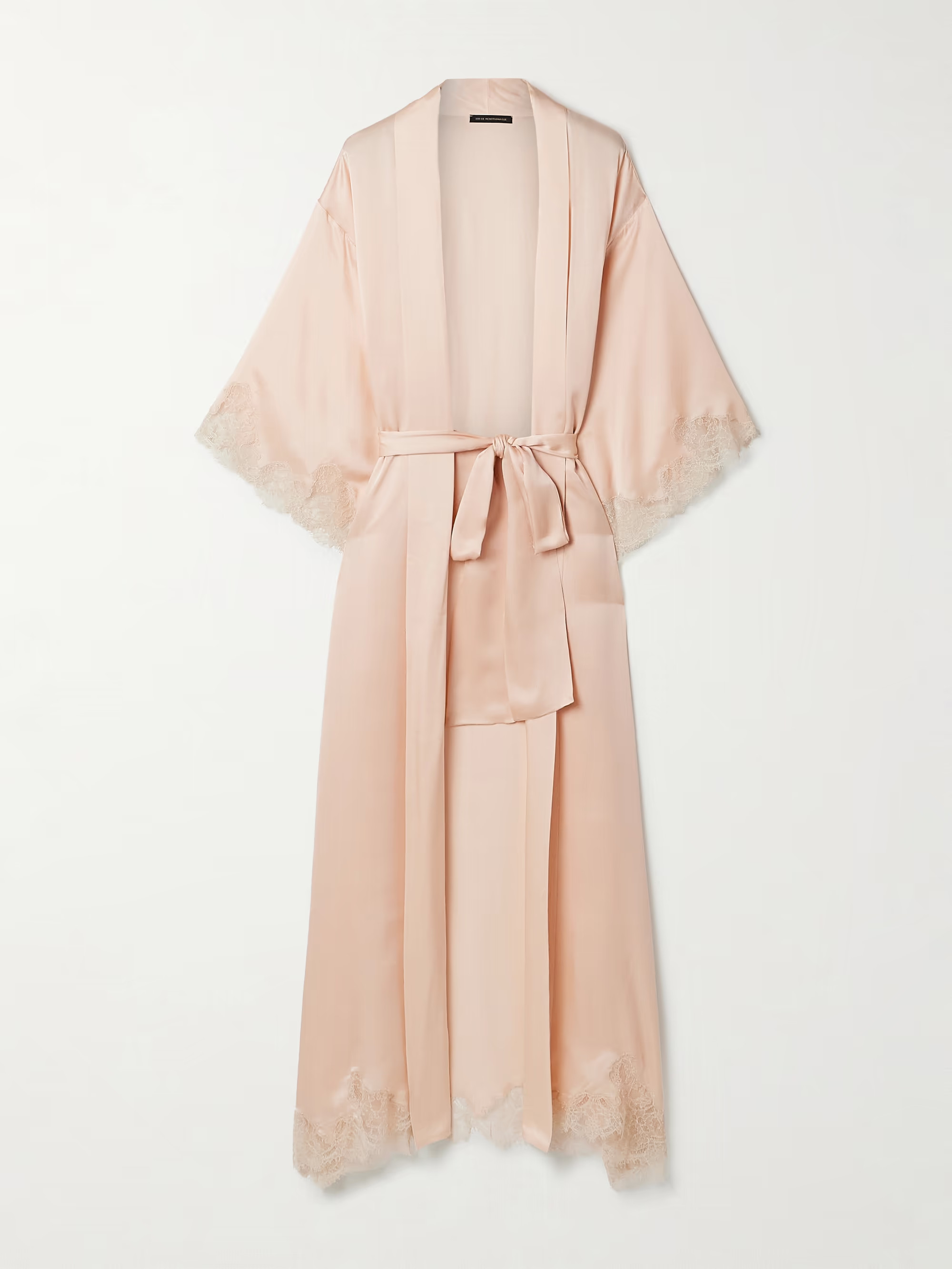 Giselle lace-trimmed silk-satin robe | NET-A-PORTER (UK & EU)