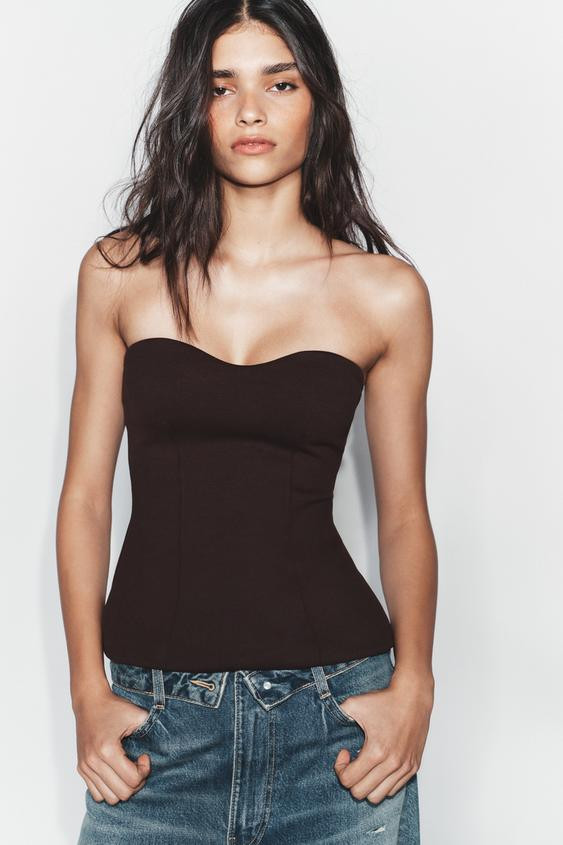 SWEETHEART BANDEAU TOP | Zara US
