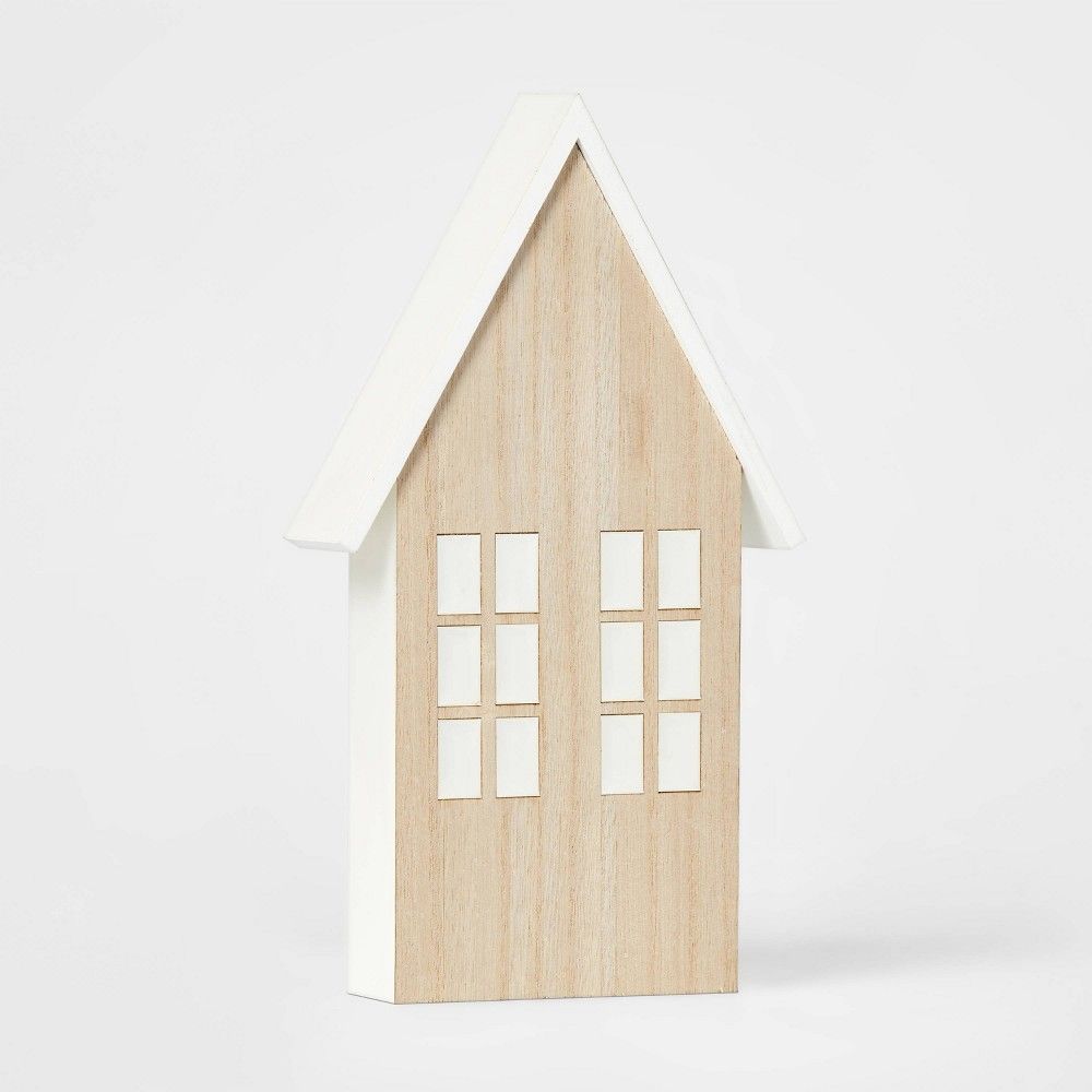 Wood & Enamel Tall House Decorative Figurine White - Wondershop™ | Target