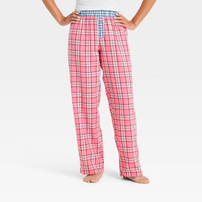 Girls' Plaid Pajama Pants - art class™ Pink XL | Target