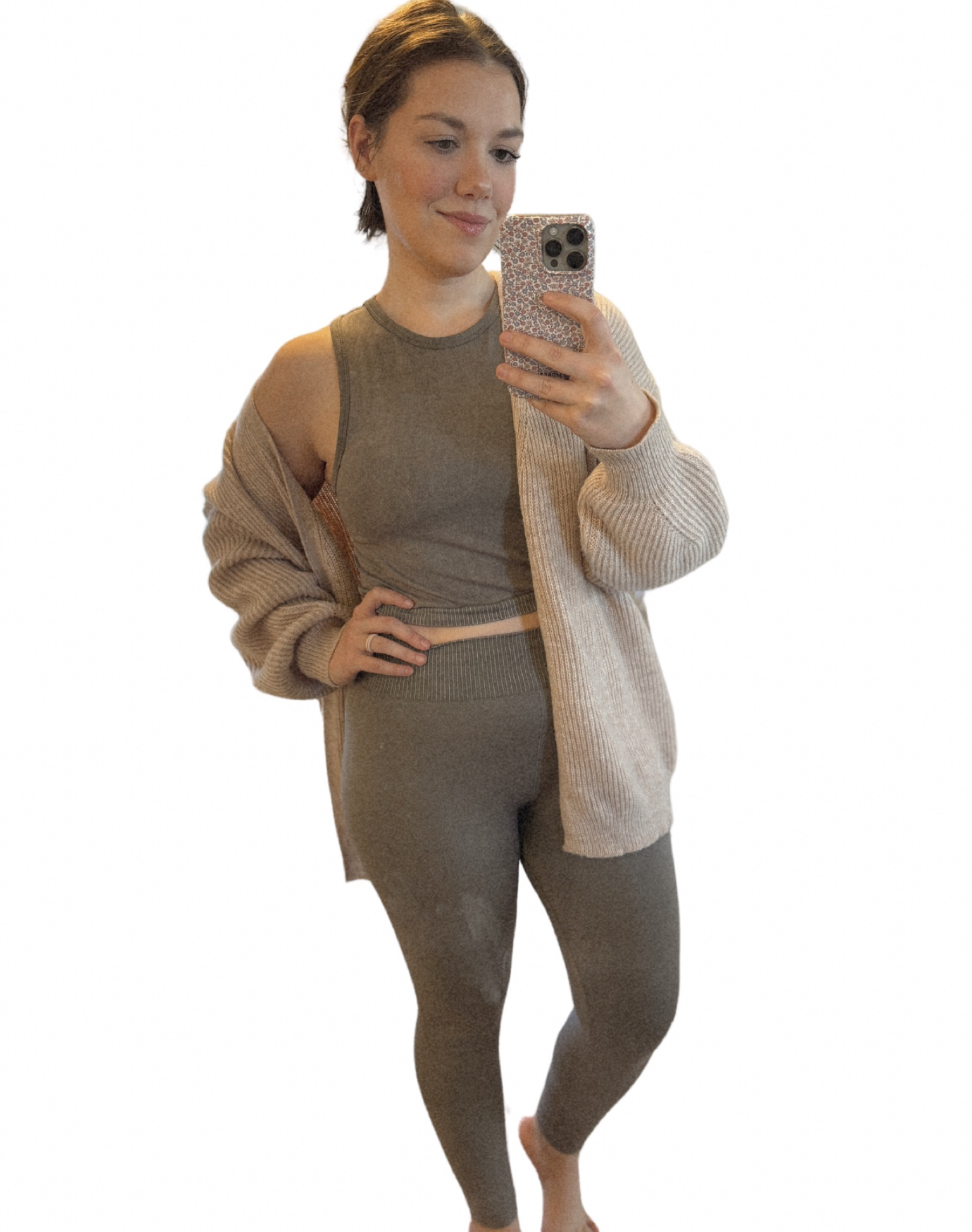 I've been loving matching sets with a cardigan thrown over top. Makes me feel put together but, clearly, I'm very comfy! This was from TJ Maxx but added a similar style from Target! Cardigan from SHEIN was a good find!

#shein #target #targetfind #cardigan #workoutset #matchingset #matching #haltertop #spring #summer #springstyle #summerstyle #midsize #curvy

#LTKmidsize #LTKfindsunder50 #LTKstyletip