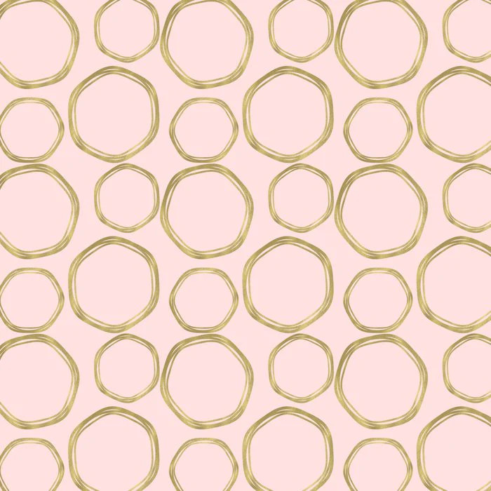 Blush Pink & Gold Circles Art Print | Society6