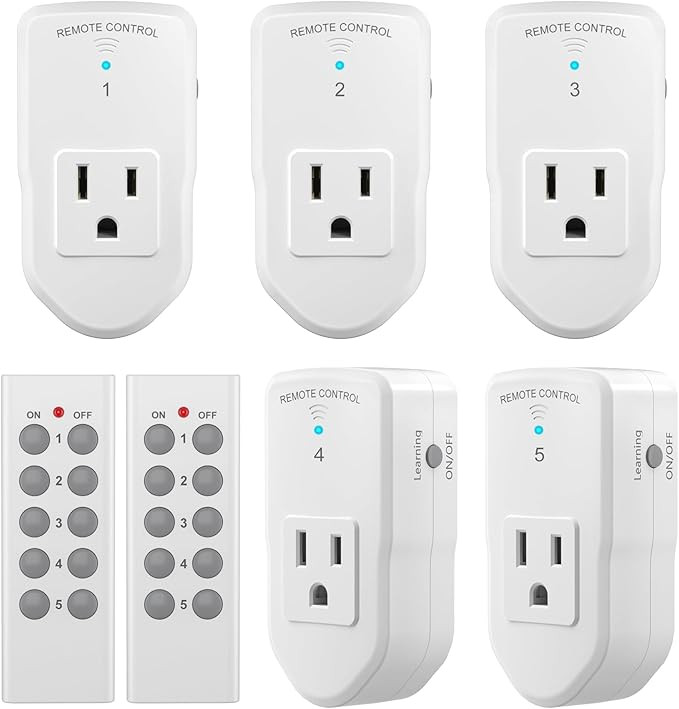 BN-LINK Wireless Remote Control Outlet Electrical Switch for Lights, Fans, Christmas Lights, Smal... | Amazon (US)