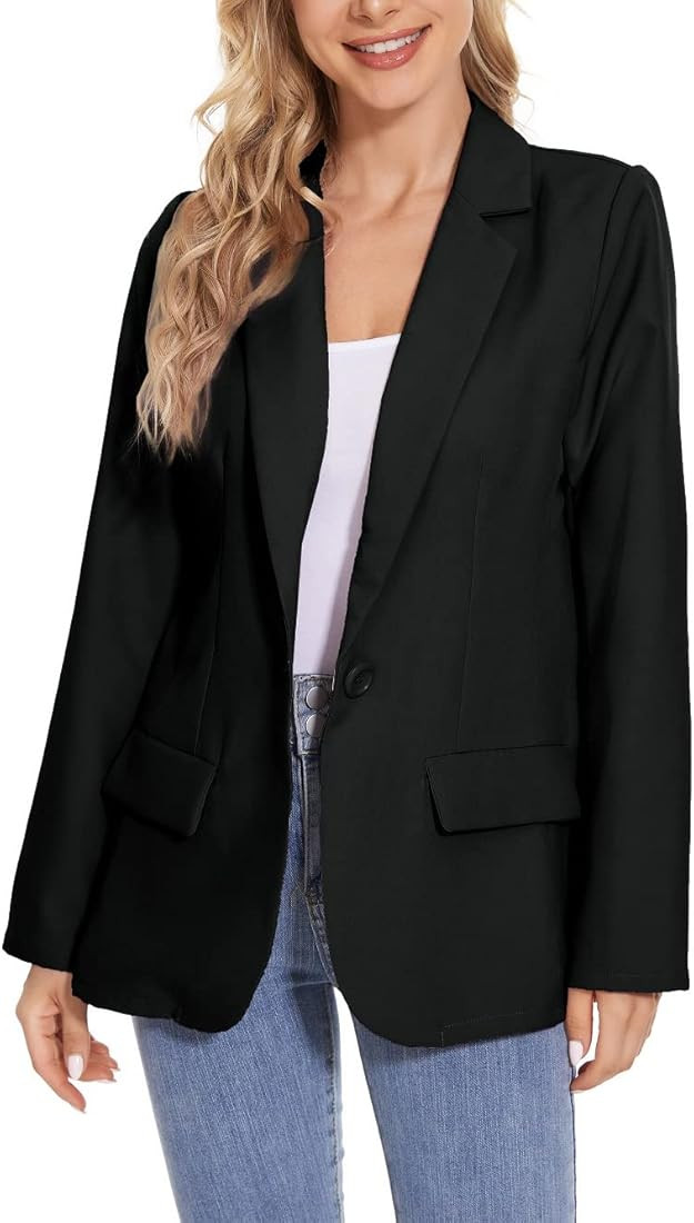Womens Casual Blazers Open Front Long Sleeve Work Office Jackets Blazer,Casual Work Solid Color B... | Amazon (US)