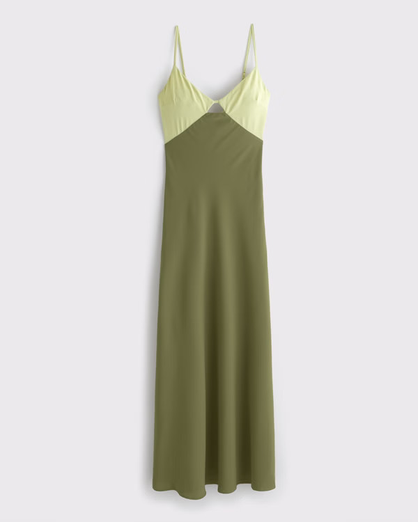 The A&F Julia Slip Cutout Maxi Dress | Abercrombie & Fitch (US)