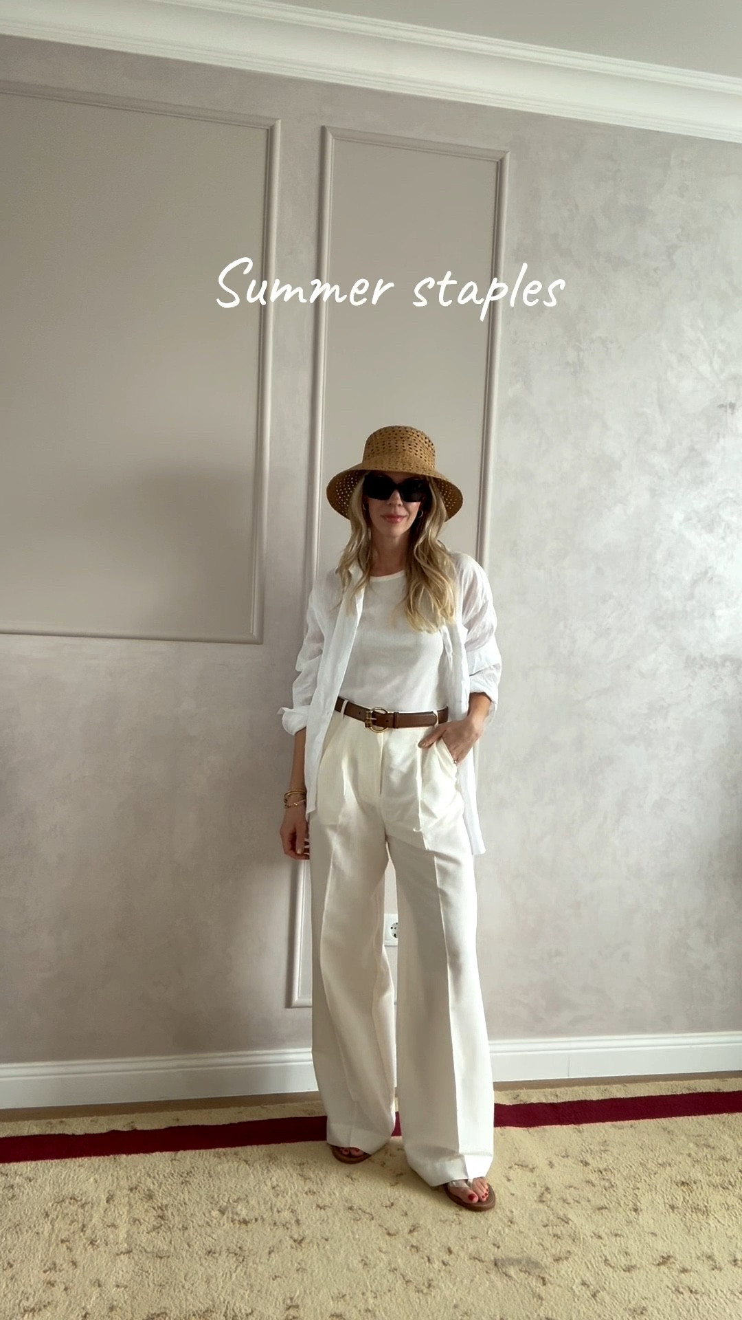 Summer vacation outfit, travel outfit, linen shirt, straw bucket hat, white linen pants

#LTKTravel #LTKSeasonal #LTKSaleAlert