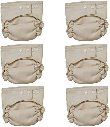 Osocozy Two Sized Fitted Cloth Diaper - 6 Pack - Soft, Durable and Absorbent 100% Cotton Birdseye... | Amazon (US)