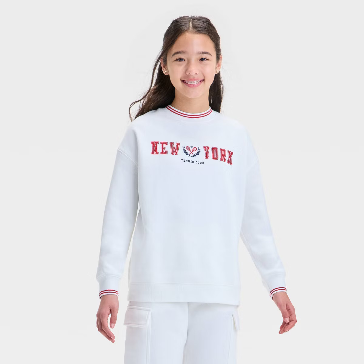Girls' Crewneck Fleece Sweatshirt - art class™ | Target