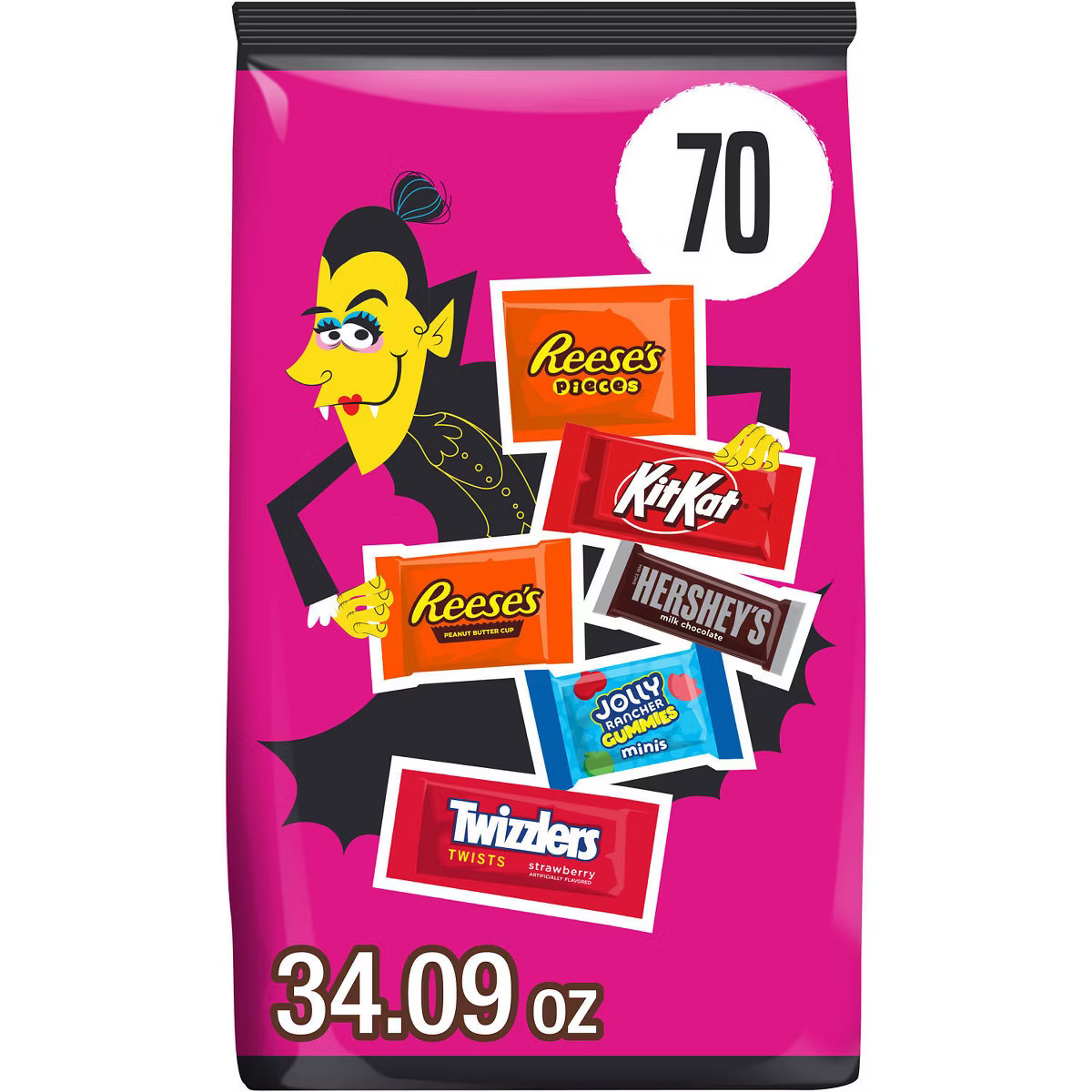 HERSHEY'S Chocolate and Sweets Assorted Halloween Candy Variety Bag - 34.09oz/70pc | Target