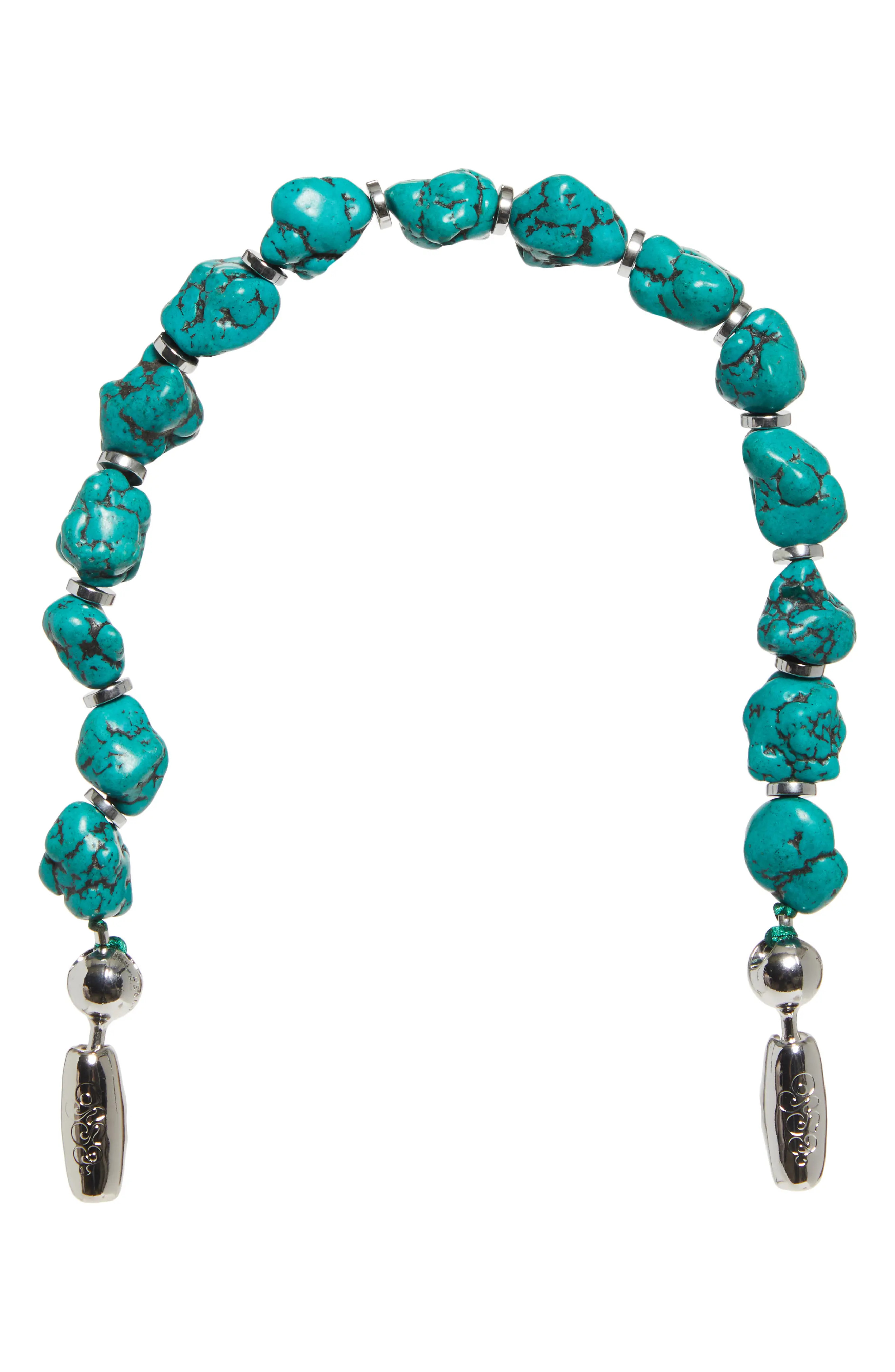 ossa Linked Gemstone Wrist Strap in Turquoise at Nordstrom | Nordstrom