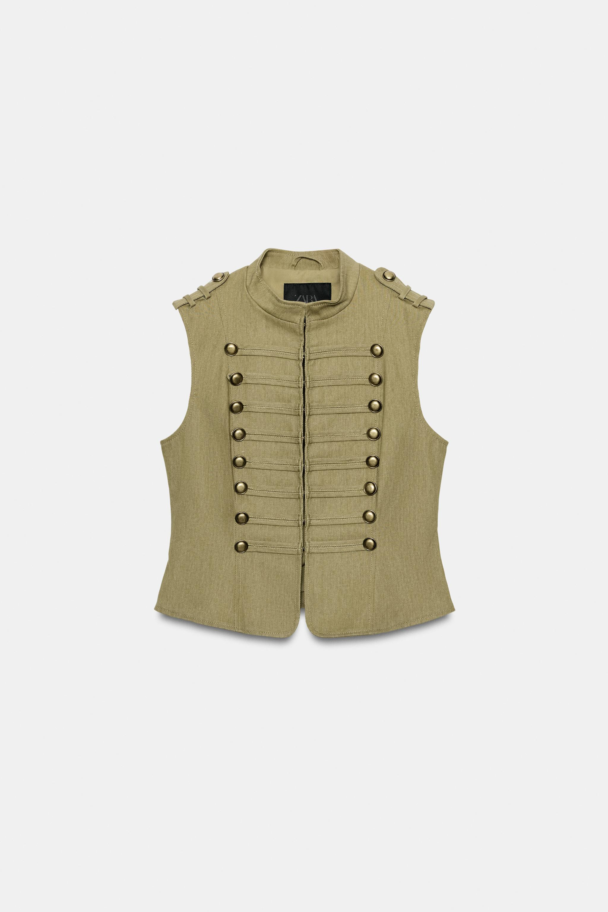 COTTON WAISTCOAT WITH MINI BUTTONS | Zara US