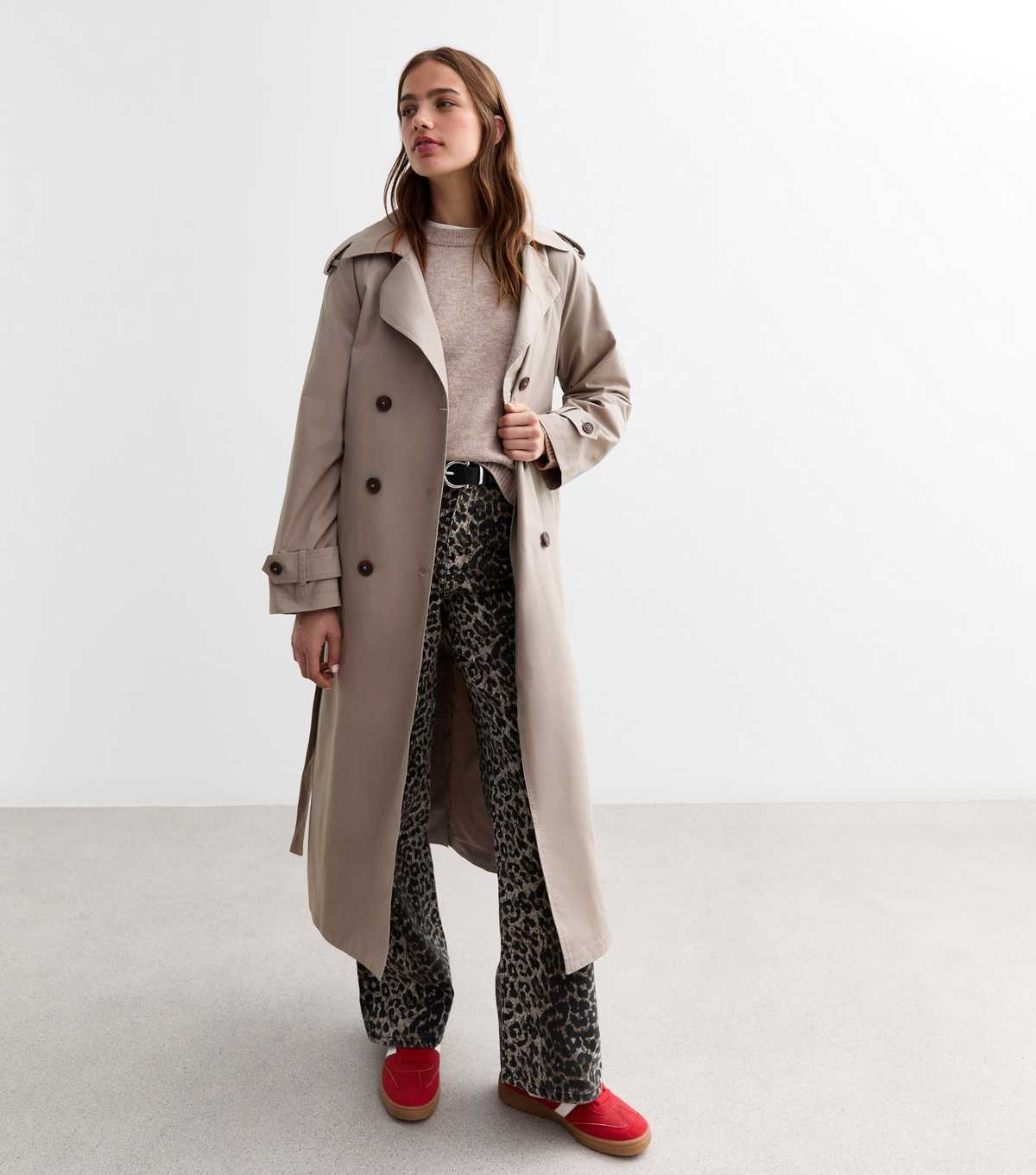 Mink Double-Breasted Lined Cotton Trench Coat  | New Look | New Look (UK)