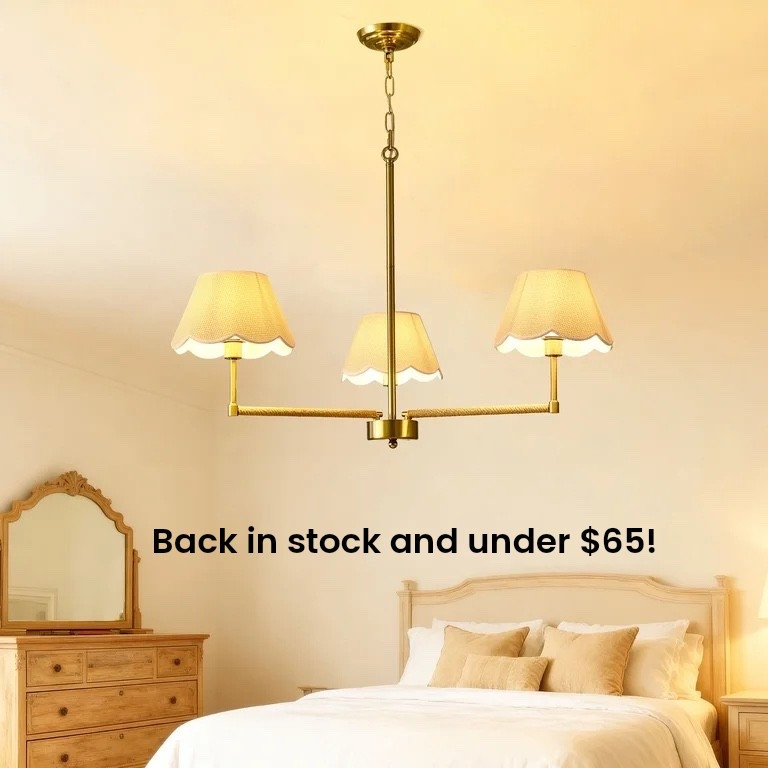 Three or six light chandelier with shades is back in stock and under $65! @walmart

#LTKHome #LTKSaleAlert #LTKmomlife