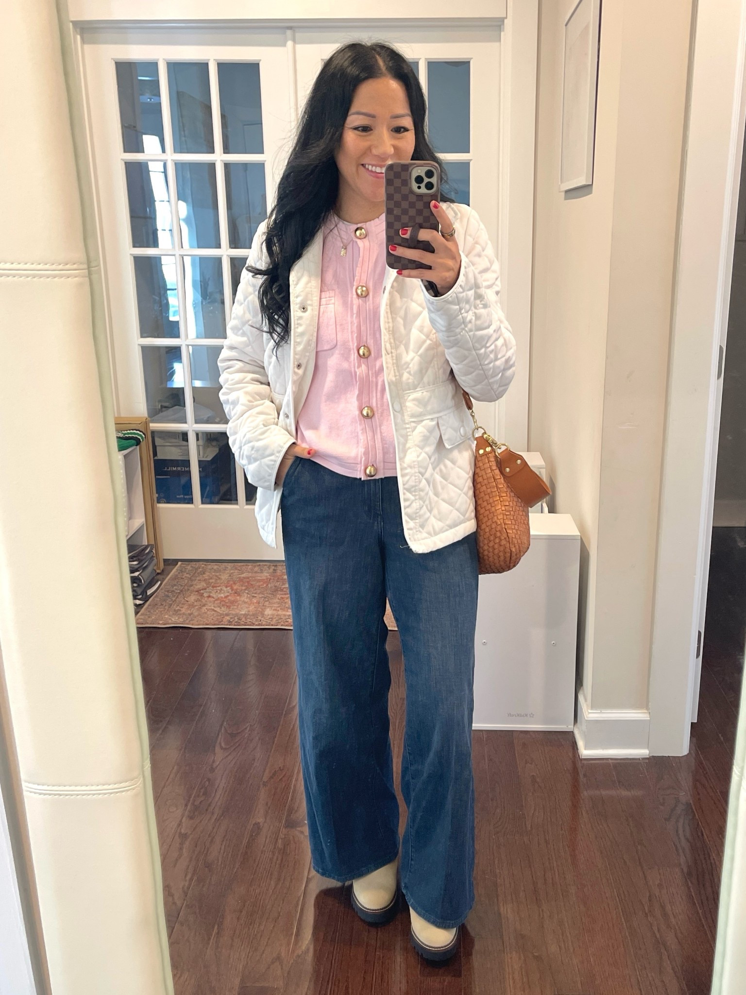 Size 00 jeans
Boots are true to size
Jacket and sweater are older (small in both)


#LTKSeasonal #LTKOver40 #LTKFindsUnder50