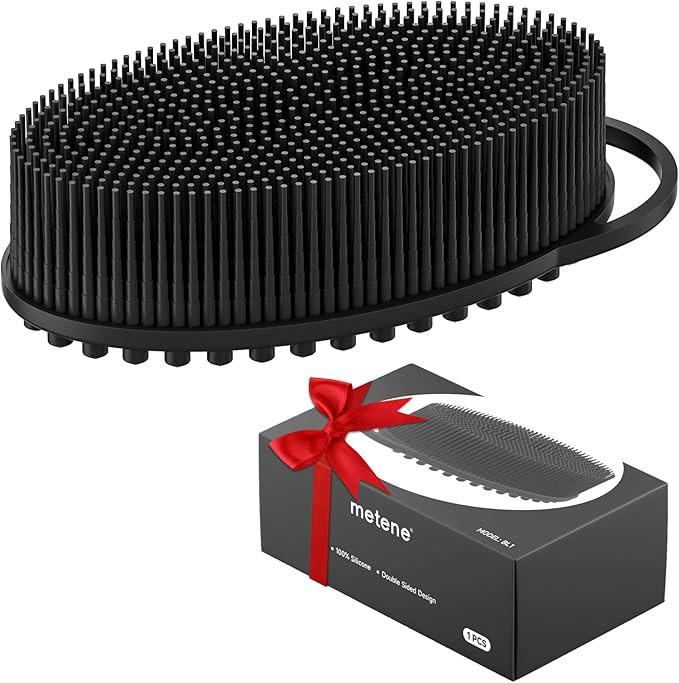 Metene Silicone Exfoliating Body Scrubber with Loop, Body Scrubber for Men and Women, Silicone Lo... | Amazon (US)