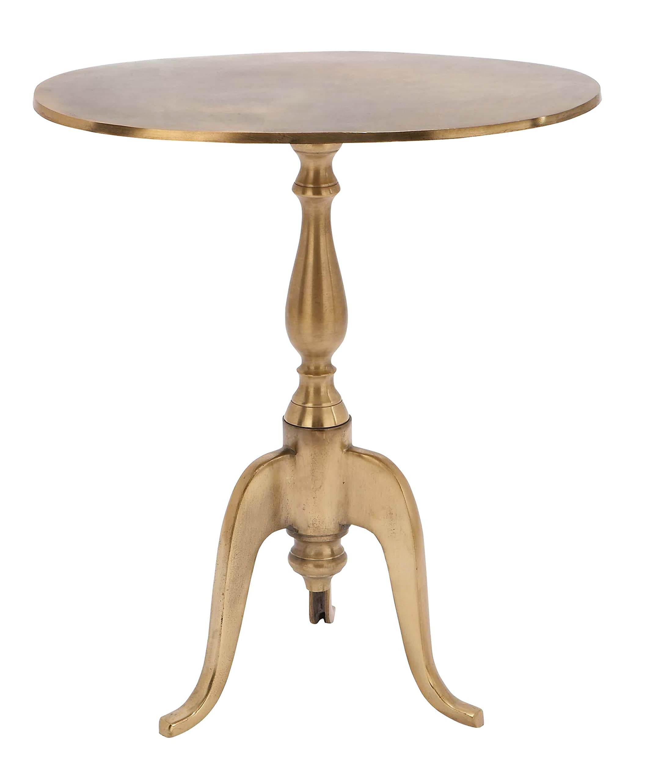 Deco 79 Traditional Aluminum Round Accent Table, 19" x 12" x 21", Gold | Amazon (US)