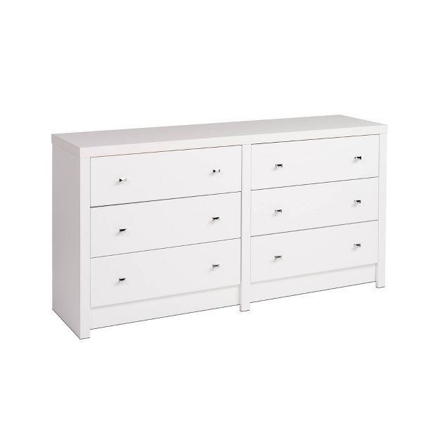 Calla 6 Drawer Dresser White - Prepac | Target