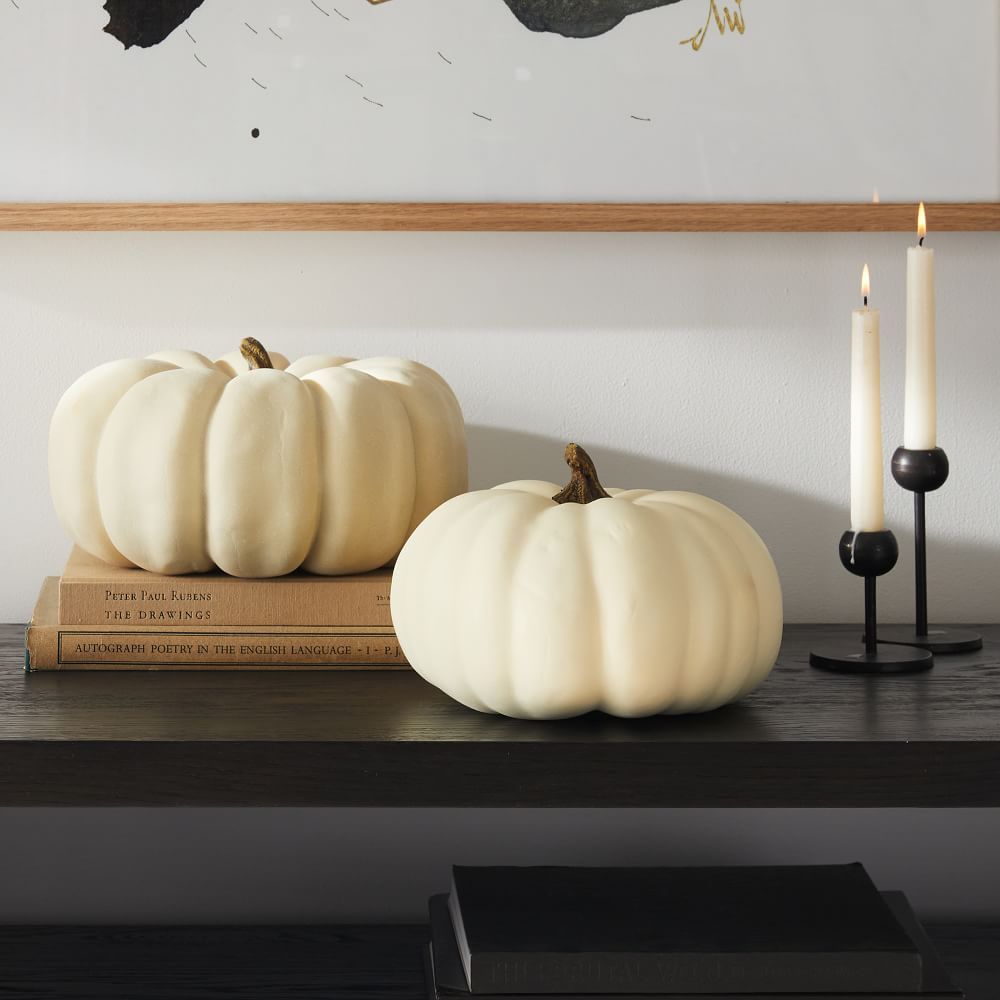 Decorative Pumpkin, Sage, Large | West Elm (US)
