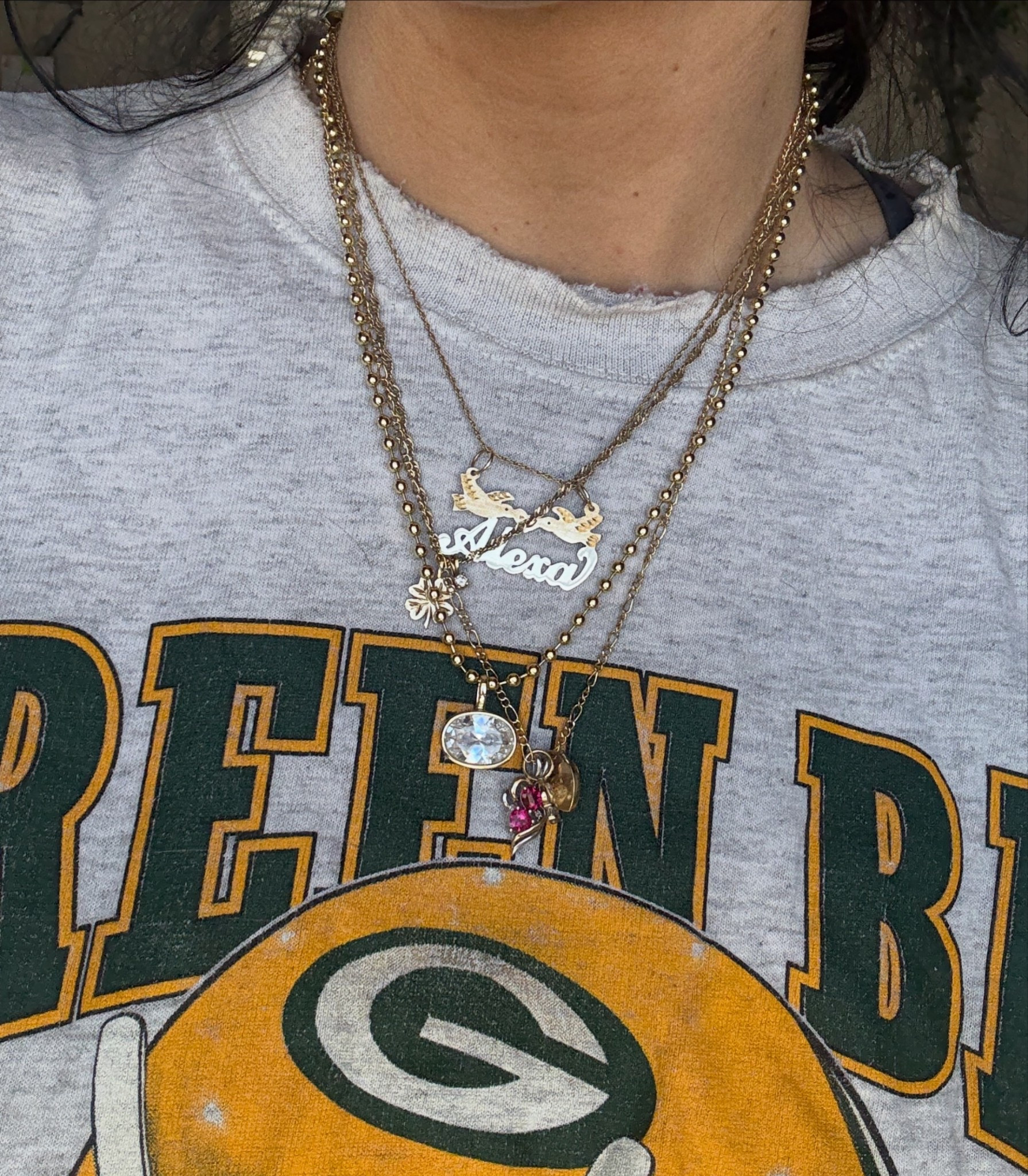 Necklace stack 

14k gold nameplate is from Yeah it’s Jewelry

#affordablejewelry
#finejewelry
#14kgoldnecklace
#jewelryinspo #necklaces #necklaceinspo
#necklacestack #jewelrystack #etsyjewelry #amazonjewelry
#LTKFindsUnder50
#LTKFindsUnder100
#LTKGiftGuide
