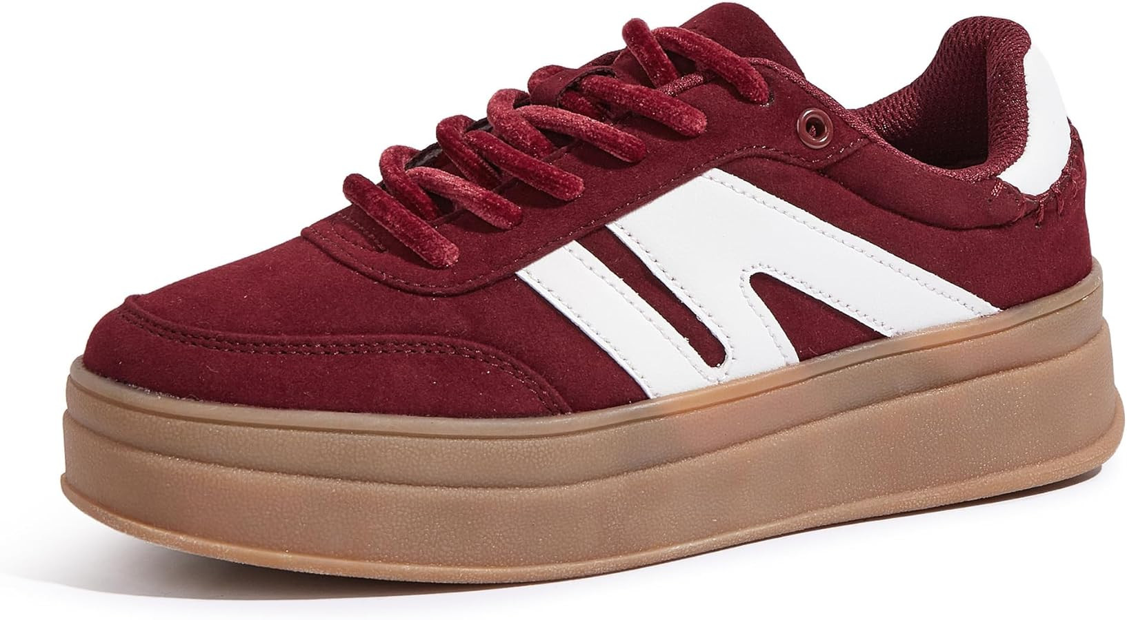 LUCKY STEP Women's Platform Retro Fashion Sneakers Classic Casual Gum Rubber Sole Skate Trainer T... | Amazon (US)