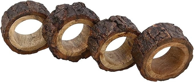 PCS 4 Napkin Rings Dining Table Napkin Holder, Classic Everyday Use Thanksgiving, Christmas Napki... | Amazon (US)