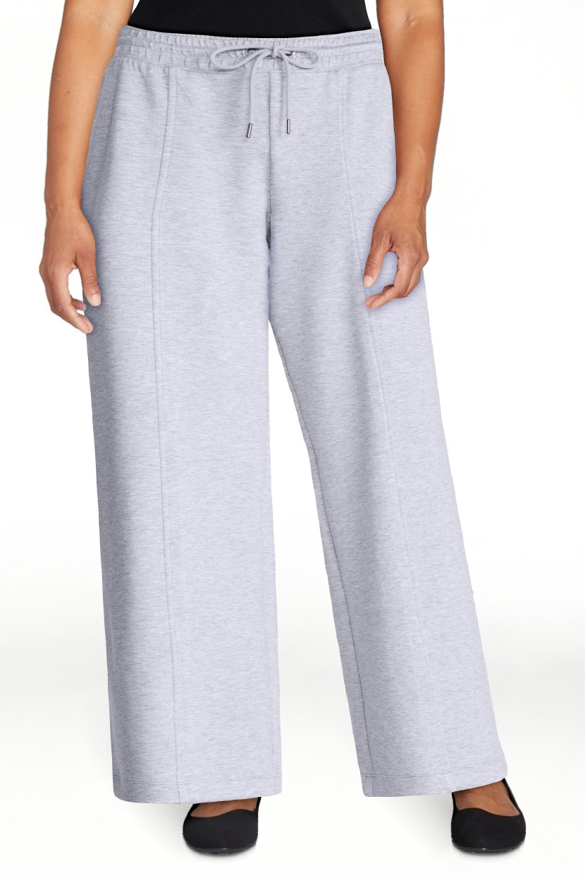 Scoop Women's and Women's Plus Scubaknit Wide Leg Tie Waist Seamed Pants, Regular, Short Lengths,... | Walmart (US)