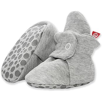 Zutano Unisex Organic Cotton Baby Booties With Gripper Soles, Soft Sole Stay-on Baby Shoes | Amazon (US)