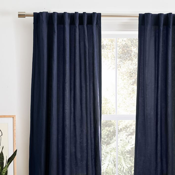 European Flax Linen Blackout Curtain | West Elm (US)