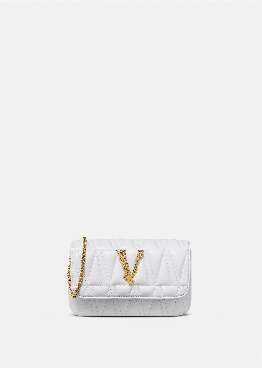 Virtus Quilted Nappa Leather Evening Bag | Versace (US)